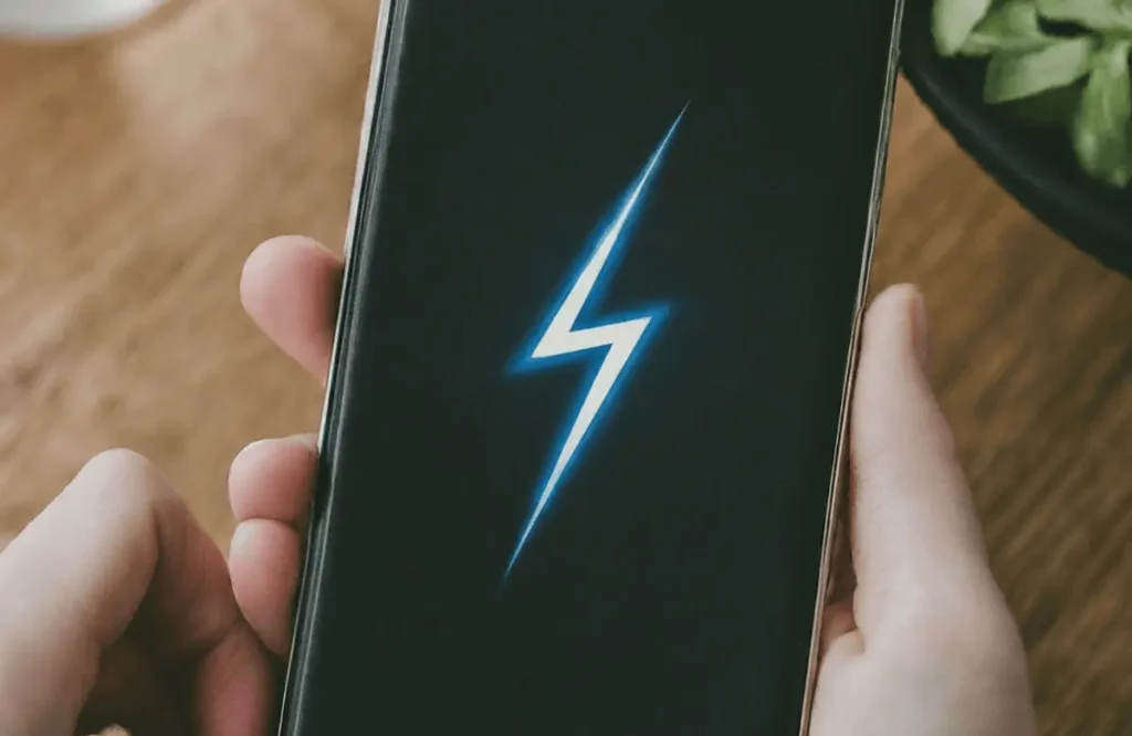 Samsung phone shows lightning bolt but not charging