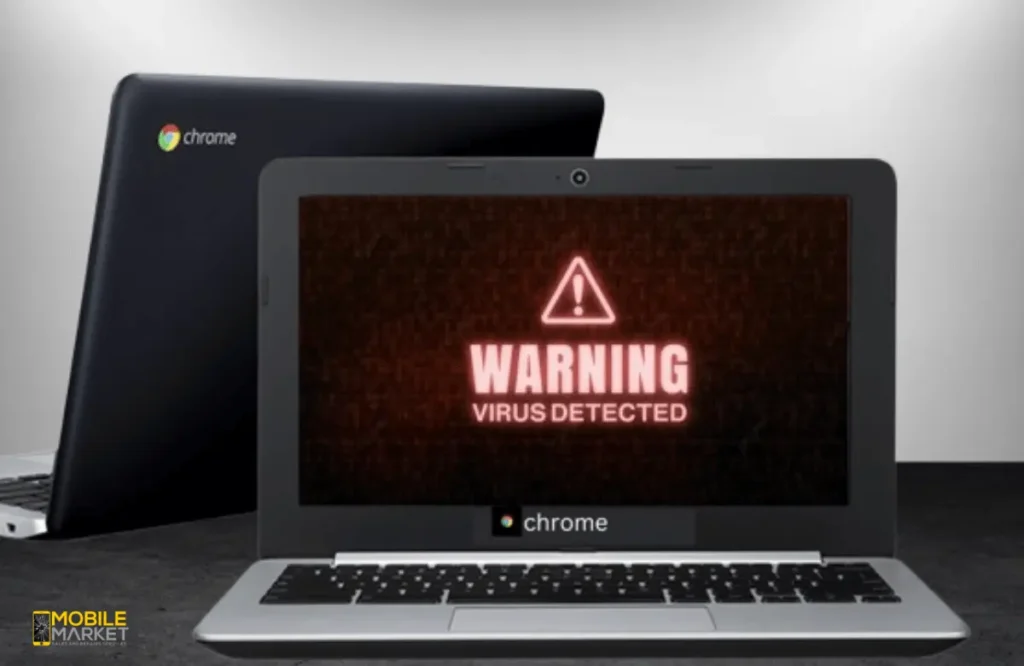 Chromebook showing virus alert